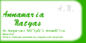 annamaria matyas business card